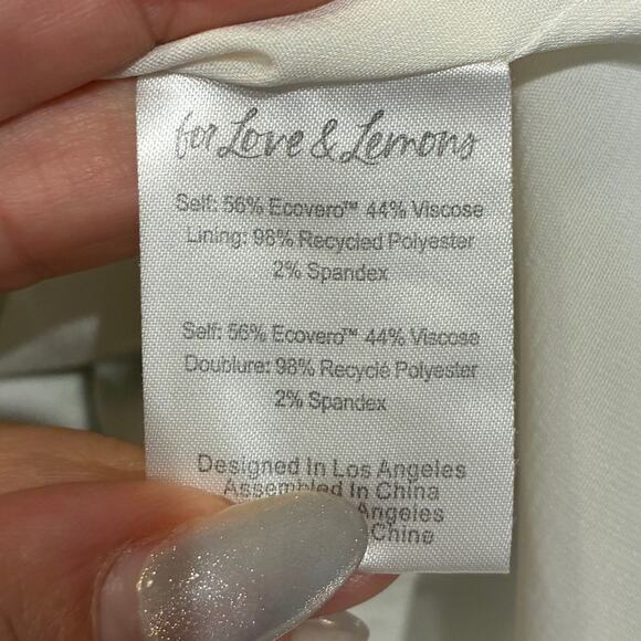 For Love & Lemons Green Bustier Yori Chevron Mini Dress Sz Large MSRP $212 - Picture 12 of 16